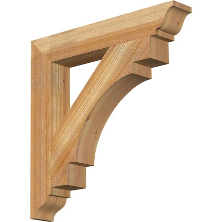 Ekena Millwork Merced Traditional Rough Sawn Bracket, Western Red Cedar, 4"W x 26"D x 26"H BKT04X26X26MRC01RWR